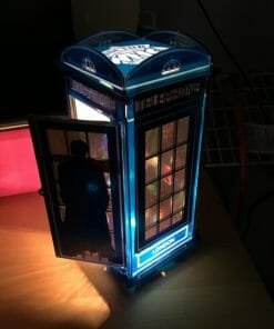 London Time Travel Telephone Lamp - Holographic lined, Open