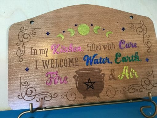Kitchen Witchery Sign-In this Kitchen -Spells-Potions- Pagan crafting- Ritual magic- Crystal - Food spells- Witch Humor - Image 5