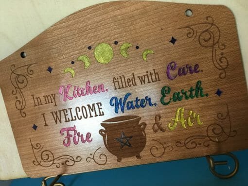 Kitchen Witchery Sign-In this Kitchen -Spells-Potions- Pagan crafting- Ritual magic- Crystal - Food spells- Witch Humor - Image 8