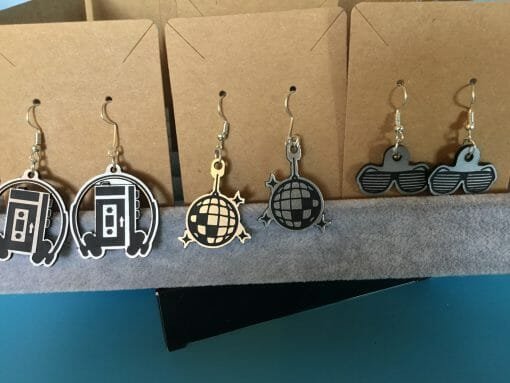 Retro earrings -Boom Box- Walkman-Mix tape-Unique Style - Groovy-Knarley- 80's, 90's Funky- Roller skates- Gamers-Cassette- Mix Tape - Image 4