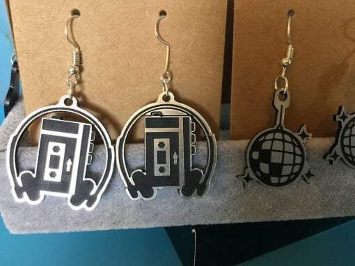 Retro earrings -Boom Box- Walkman-Mix tape-Unique Style - Groovy-Knarley- 80's, 90's Funky- Roller skates- Gamers-Cassette- Mix Tape - Image 5