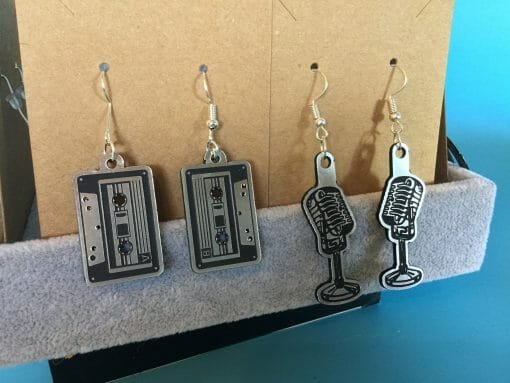 Retro earrings -Boom Box- Walkman-Mix tape-Unique Style - Groovy-Knarley- 80's, 90's Funky- Roller skates- Gamers-Cassette- Mix Tape - Image 13