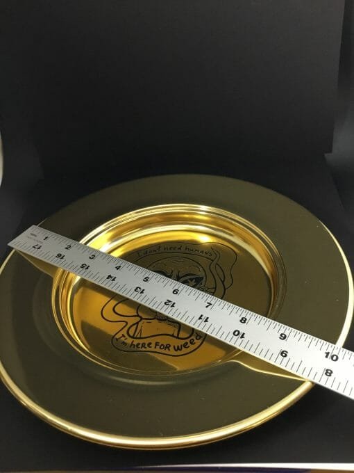 Smoke Arsenal Premium Rolling Tray - Stash -Alien needs- Gold rolling Tray UFO style- Round with lip - - Image 5