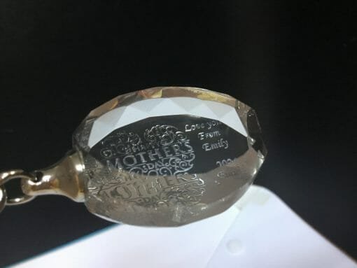 Personalized Engraved Crystal Key chain - Oval Facet - Image 9