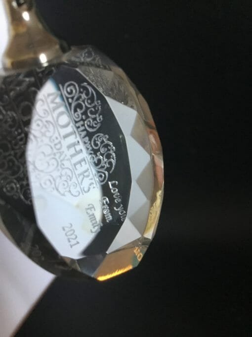 Personalized Engraved Crystal Key chain - Oval Facet - Image 12