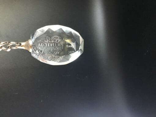 Personalized Engraved Crystal Key chain - Oval Facet - Image 13