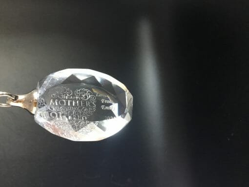 Personalized Engraved Crystal Key chain - Oval Facet - Image 14