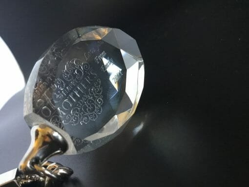Personalized Engraved Crystal Key chain - Oval Facet - Image 22