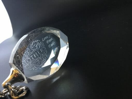 Personalized Engraved Crystal Key chain - Oval Facet - Image 23