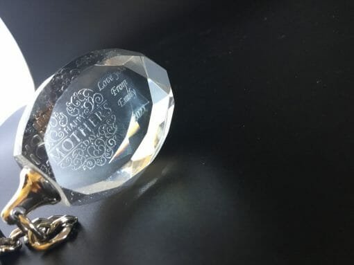 Personalized Engraved Crystal Key chain - Oval Facet - Image 24