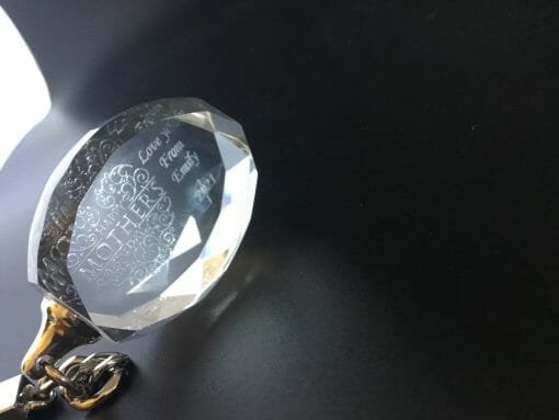 Personalized Engraved Crystal Key chain - Oval Facet - Image 25