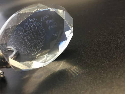 Personalized Engraved Crystal Key chain - Oval Facet - Image 26