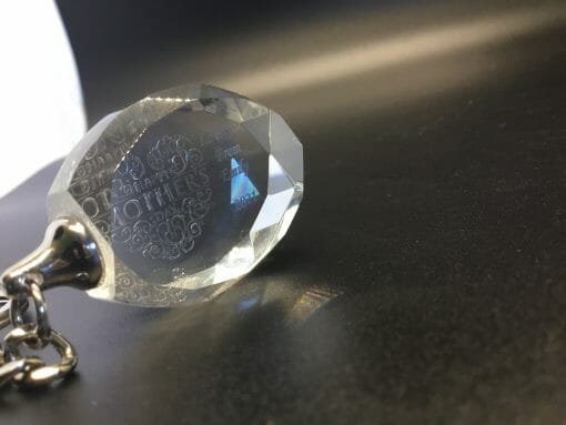 Personalized Engraved Crystal Key chain - Oval Facet - Image 27