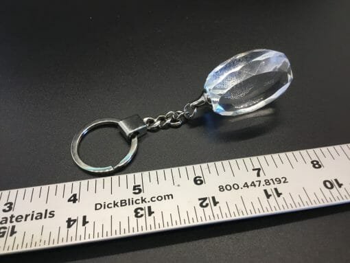 Personalized Engraved Crystal Key chain - Oval Facet - Image 29