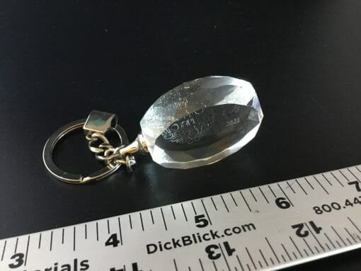 Personalized Engraved Crystal Key chain - Oval Facet - Image 33
