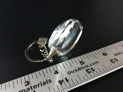 Personalized Engraved Crystal Key chain - Oval Facet - Image 34