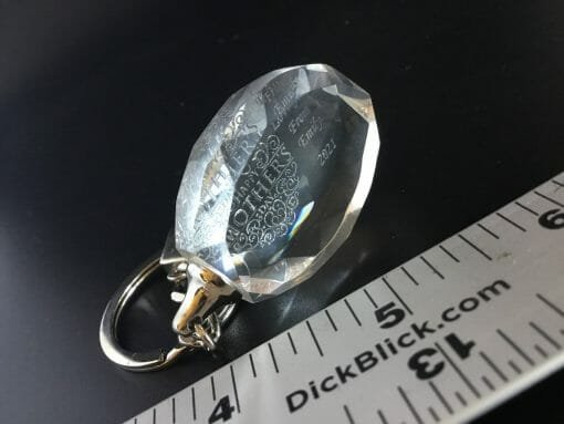 Personalized Engraved Crystal Key chain - Oval Facet - Image 37