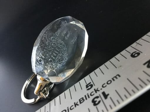Personalized Engraved Crystal Key chain - Oval Facet - Image 38