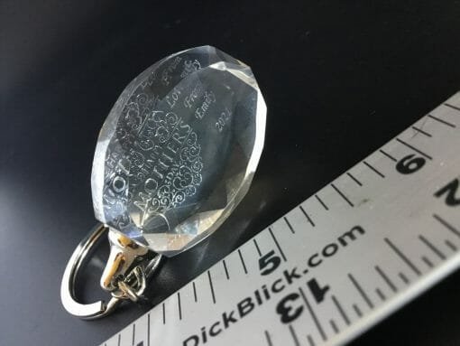 Personalized Engraved Crystal Key chain - Oval Facet - Image 39