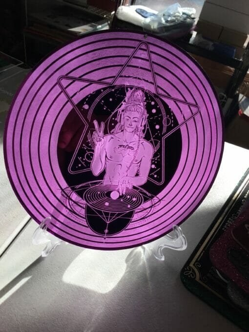 Intergalactic Planetary DJ Window Decoration with engraved "Record" - Image 11