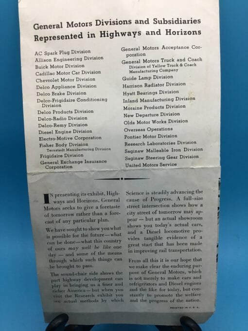 Your guide to General Motors Exhibit -Worlds Fair 1939- World within a World  - Brochure /Clipping - Image 4