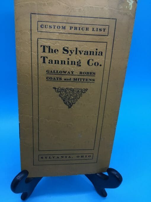 Coats and Mittens Pocket Book-  The Sylvania Tanning Company -Galloway Robes Coats and Mittens -Custom Price List
