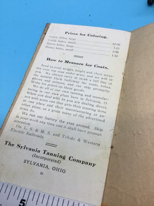 Coats and Mittens Pocket Book-  The Sylvania Tanning Company -Galloway Robes Coats and Mittens -Custom Price List - Image 9