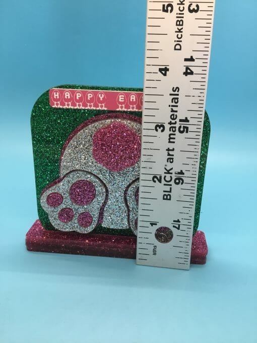 Butt Bunny Easter Decoration-Glitter acrylic - Image 8
