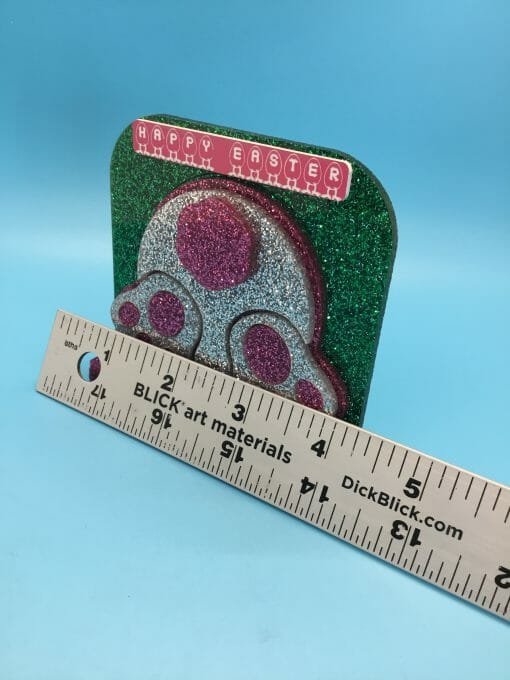 Butt Bunny Easter Decoration-Glitter acrylic - Image 9