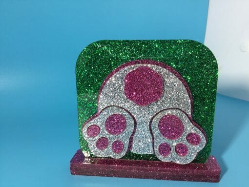 Butt Bunny Easter Decoration-Glitter acrylic - Image 6