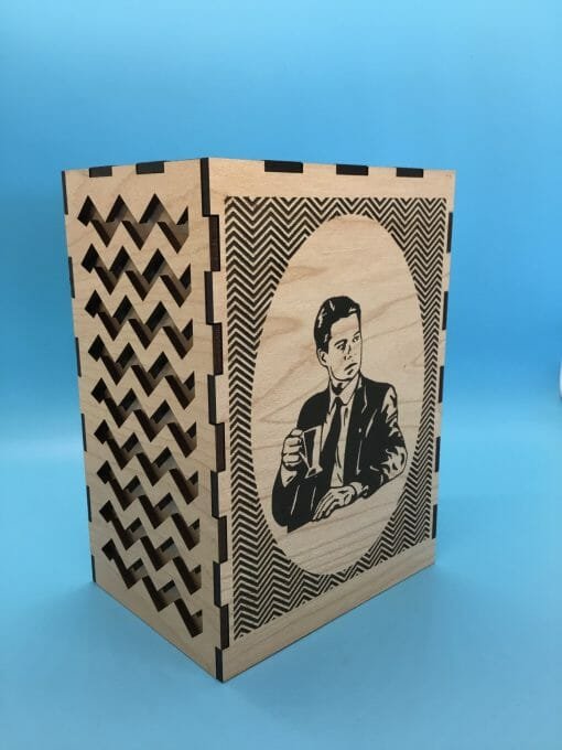 Twin Peaks -Dale Cooper Secret hand crafted Stash -storage Box- side illusion -Coffee cup Fans of David Lynch -Dale and a box - Image 12