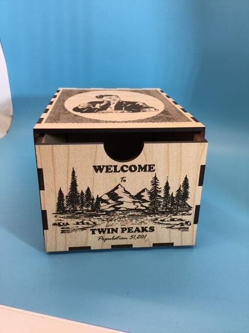 Twin Peaks -Dale Cooper Secret hand crafted Stash -storage Box- side illusion -Coffee cup Fans of David Lynch -Dale and a box - Image 10