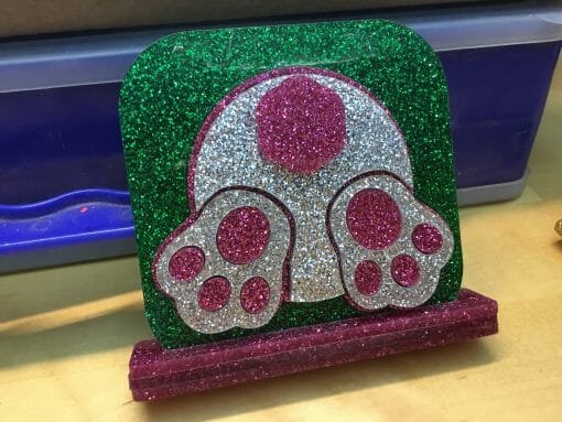 Butt Bunny Easter Decoration-Glitter acrylic - Image 2