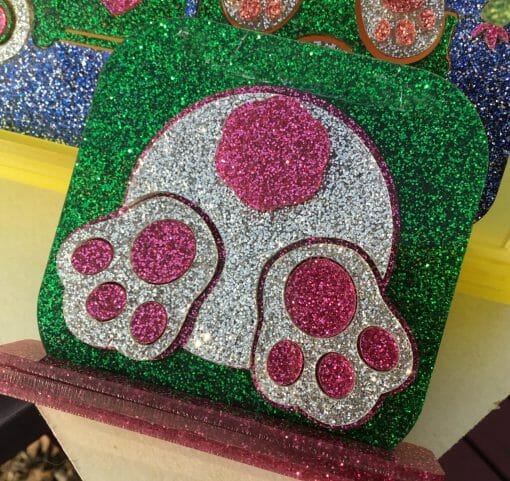 Butt Bunny Easter Decoration-Glitter acrylic