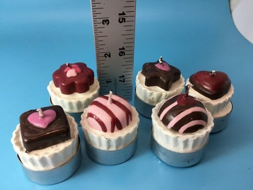Hand crafted Vintage Chocolate candy candles - tea light candies - Candle light with Candy - Image 2