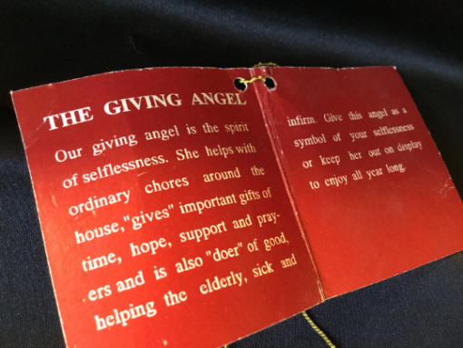 House of Lloyds- Christmas Around the World The Giving Angel Figurine 1996 - Image 3