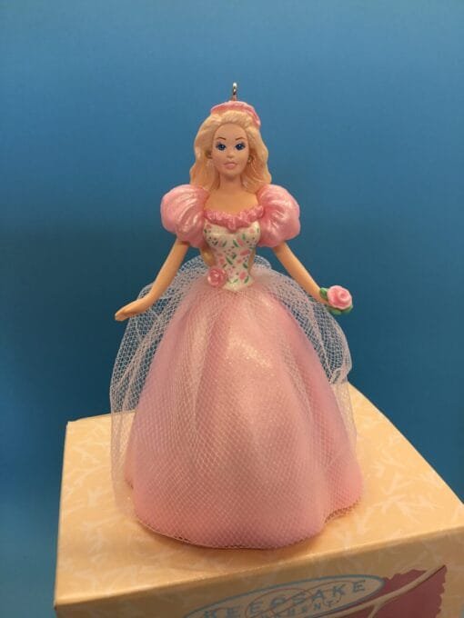 1996 Barbie Easter Collection Keepsake Ornaments – Pretty in Pink Springtime Set of 2 - Image 3