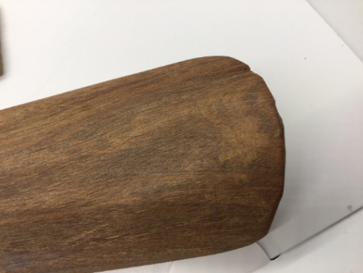Vintage African Figure shoe horn - Authentic Wooden Hand Carved with African Headdress Warrior Primitive Rustic- Tribal Wood - Scepter - Image 9