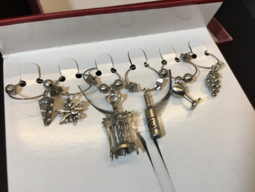 Vintage Boxed Wine Charms set 6 - Image 3