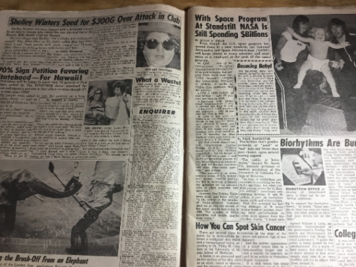Enquirer 1977- Elvis- Drinking cuts Heart attack in half - Gossip of the stars - Way back then - Truth is stranger than fiction- - Image 4