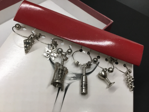 Vintage Boxed Wine Charms set 6 - Image 5