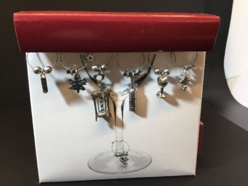 Vintage Boxed Wine Charms set 6 - Image 9