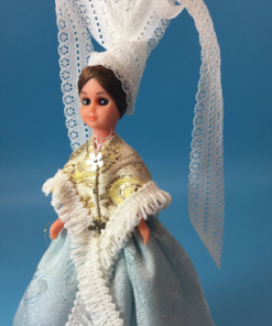 French Normandy Bayeux costume doll- Display folk doll art -Vintage doll with coiffe-bonnette