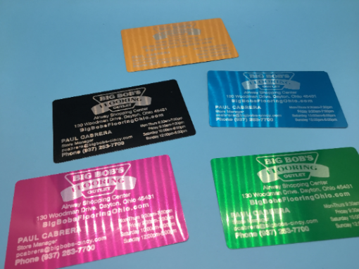 Anodized Aluminum Business Cards -set of 10- Personalized Custom Engraved Business cards -labels - Tags - Image 4