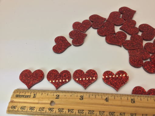 Miniature Glittered Hearts set - Image 4