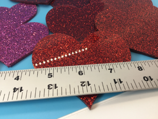 Glitter Acrylic Hearts Large set of 5 - Image 2