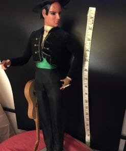 Vintage flamenco player - Taking Cigarette Break - Matador Doll - Spanish Lover- Guitar player