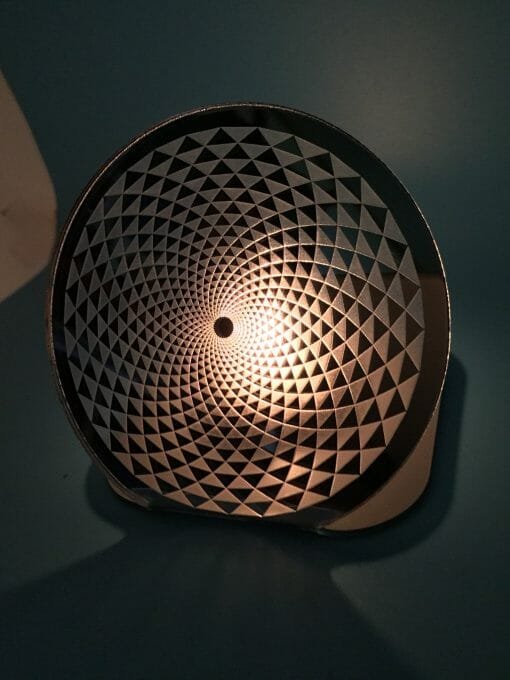 Sacred Geometry - Tea light Sunflower Meditation candle light - Mirrored Acrylic - Self awareness Meditation Tool -Mudra /Channel/ Love