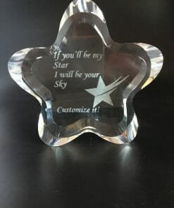 Personalized Custom Engraved Crystal Star Award