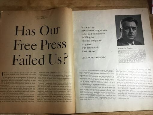 Post Magazine October 1960- JFK Kennedy - Free Press - Article -